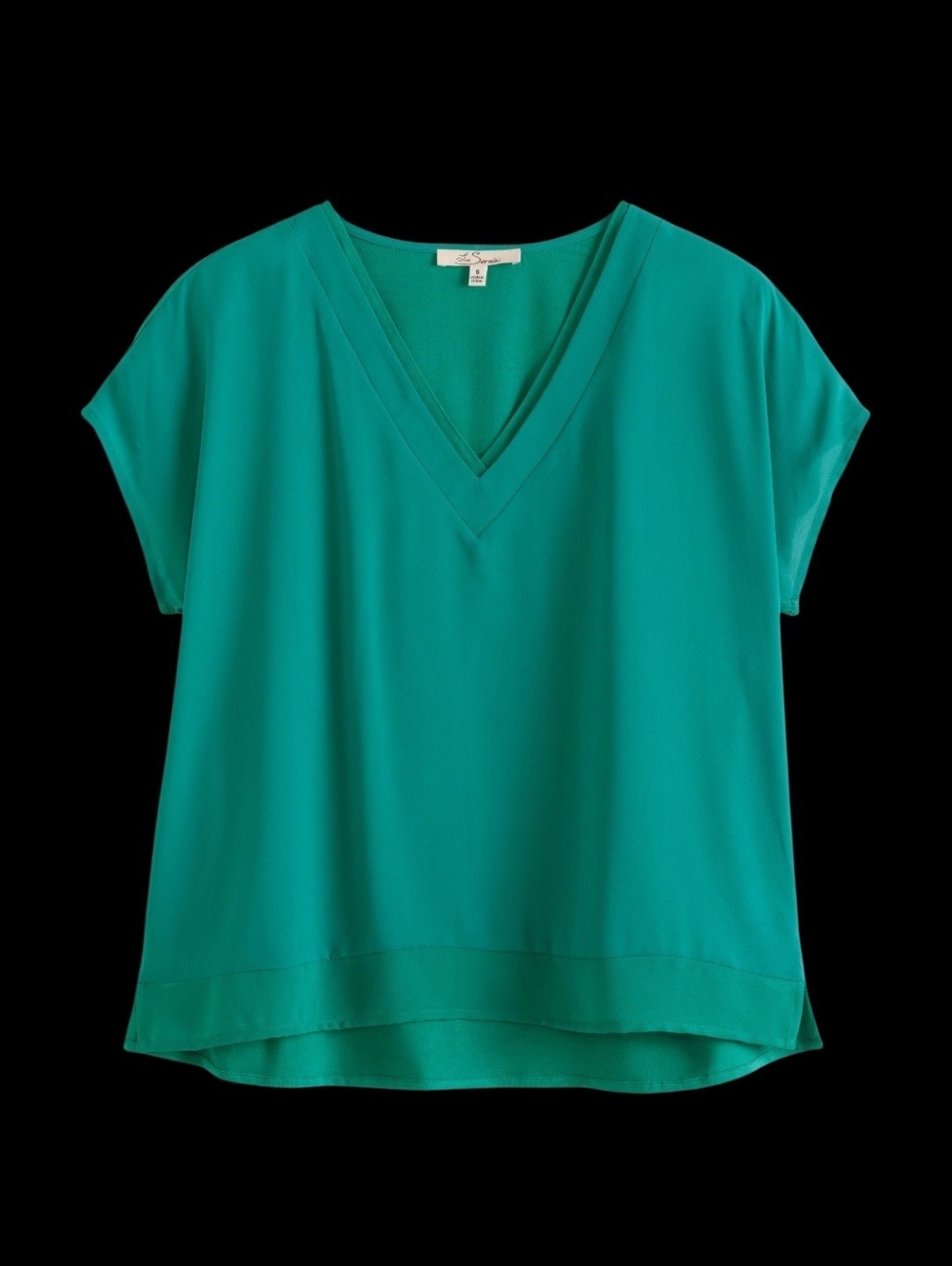 Chic Teal V-Neck Blouse for Women
